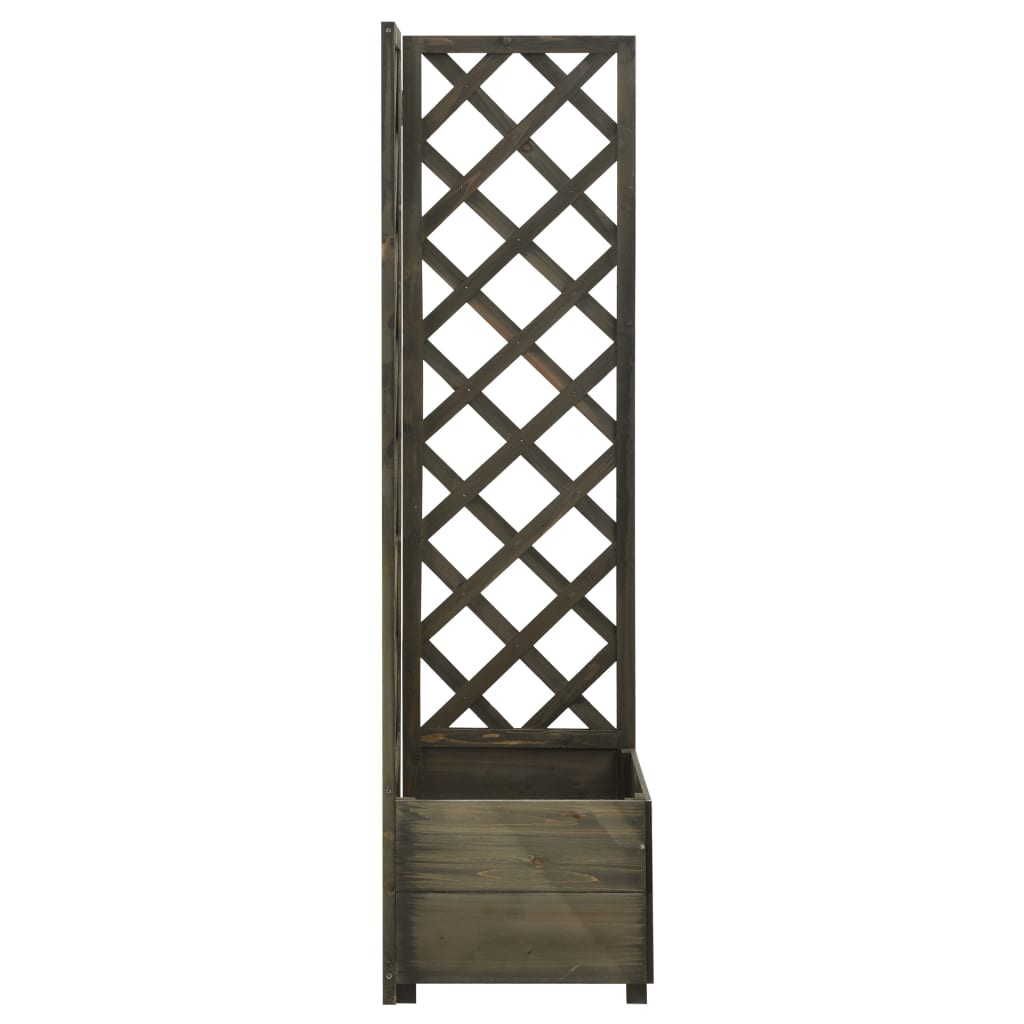 vidaXL Planter Flower Box Trellis Raised Bed Outdoor Planter Solid Firwood-6