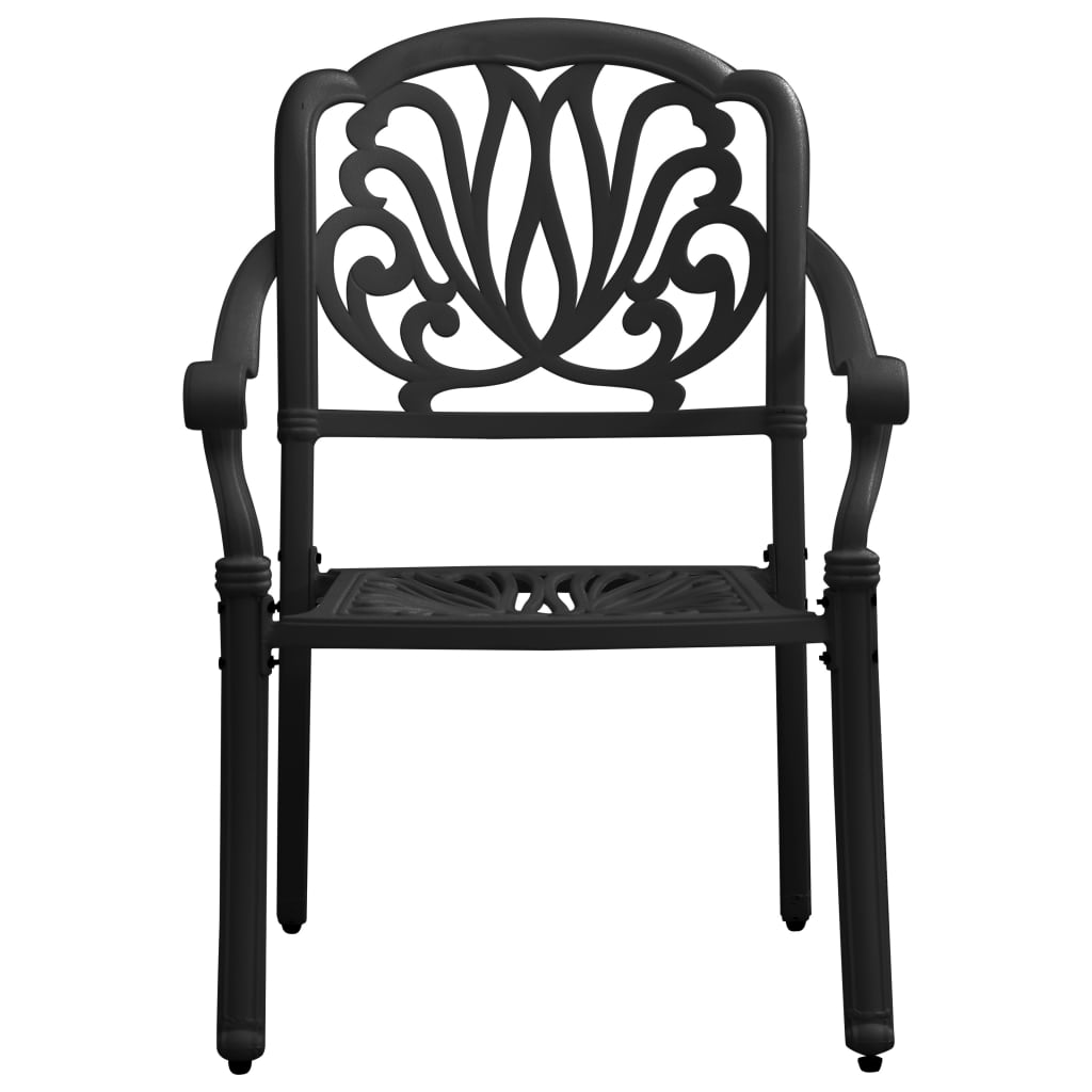 vidaXL Patio Chairs 2 Pcs Patio Furniture for Garden Deck Porch Cast Aluminum-5