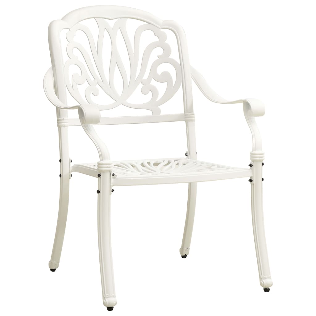 vidaXL Patio Chairs 2 Pcs Patio Furniture for Garden Deck Porch Cast Aluminum-7