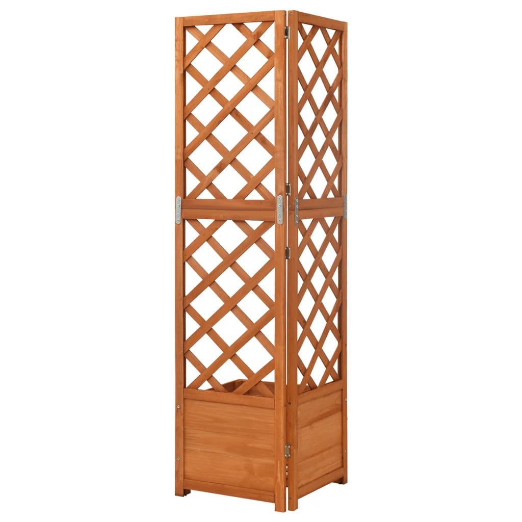 vidaXL Planter Flower Box Trellis Raised Bed Outdoor Planter Solid Firwood-8