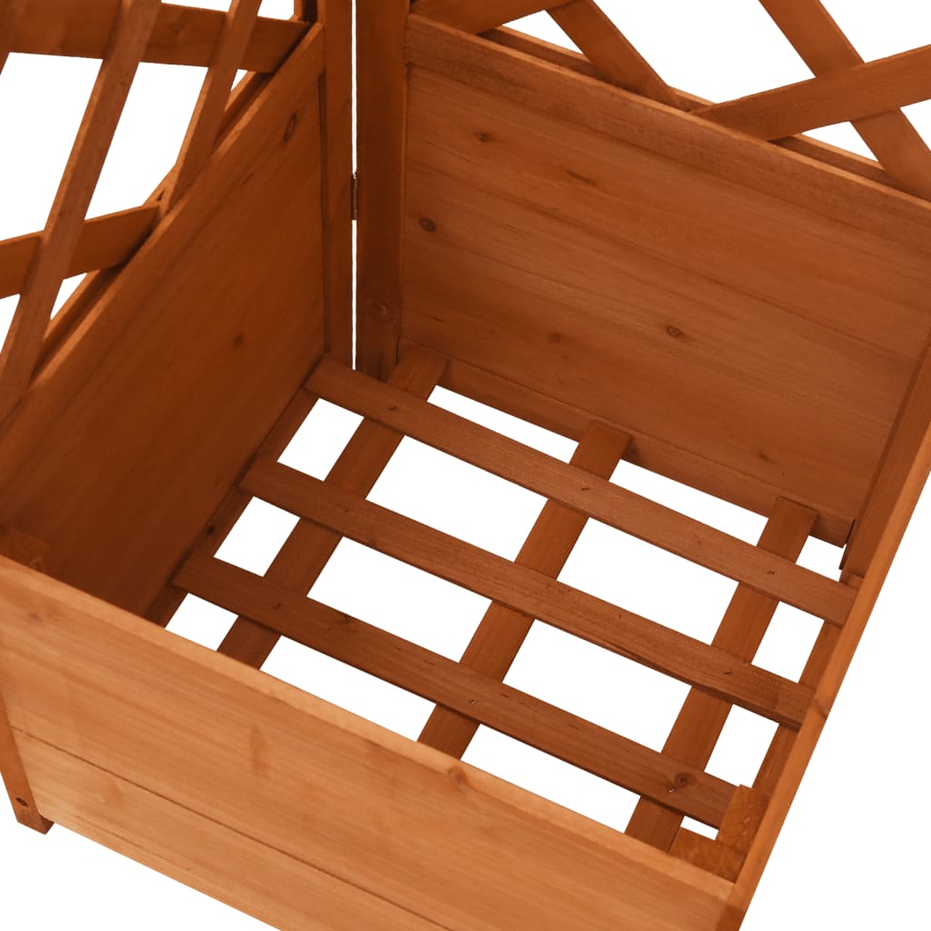 vidaXL Planter Flower Box Trellis Raised Bed Outdoor Planter Solid Firwood-6