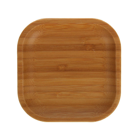 Set Of 12 Bamboo Square Plate 4" inchX 4" inch | For Appetizers-0